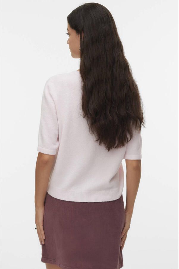 VERO MODA gebreid vest lichtroze - Foto 3