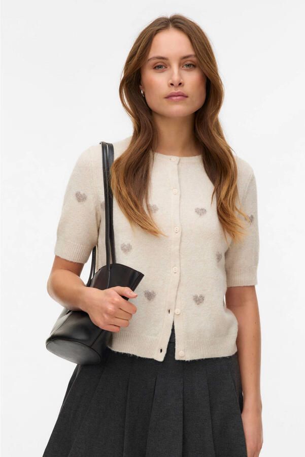 VERO MODA gebreid vest met hartjes
