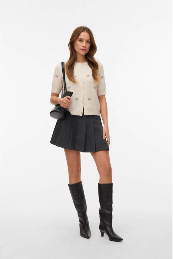 VERO MODA gebreid vest met hartjes - Foto 2