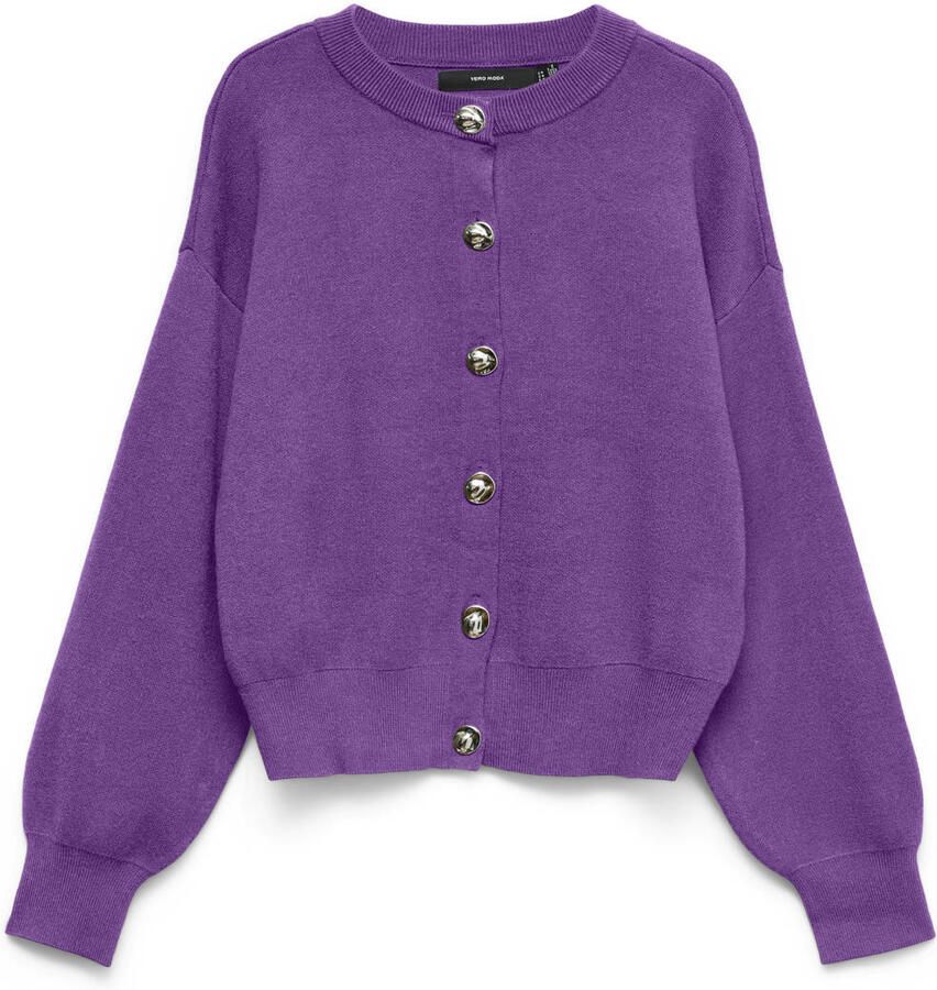 VERO MODA gebreid vest paars
