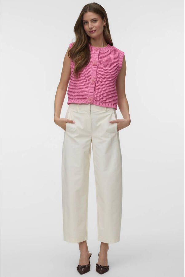 VERO MODA gebreid vest roze - Foto 3