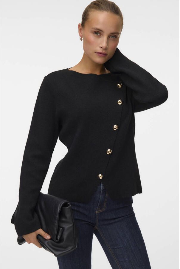 VERO MODA gebreid vest zwart