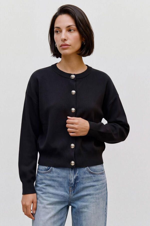 Vero Moda Regular fit gebreid jack van viscosemix model 'NOELLA'
