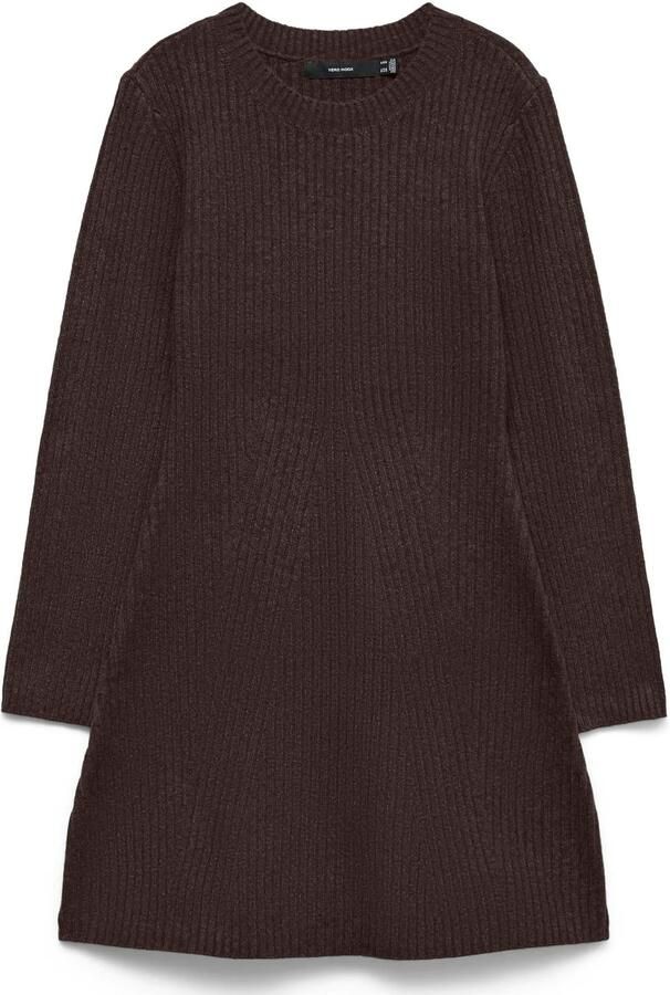 VERO MODA gebreide A-lijn jurk donkerbruin