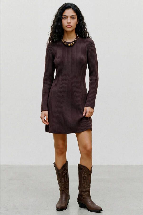 Vero Moda Regular fit tricotjurk met ronde hals model 'JOSANNA' - Foto 3