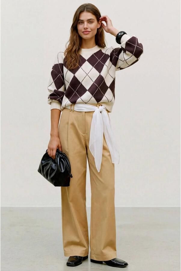 Vero moda Doffy Jacquard Gebreide Trui - Foto 2