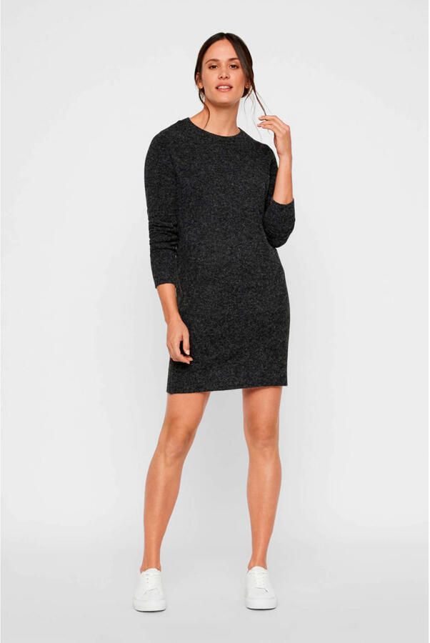 Vero Moda Flatteuze gebreide jurk met ronde hals model 'DOFFY' - Foto 3