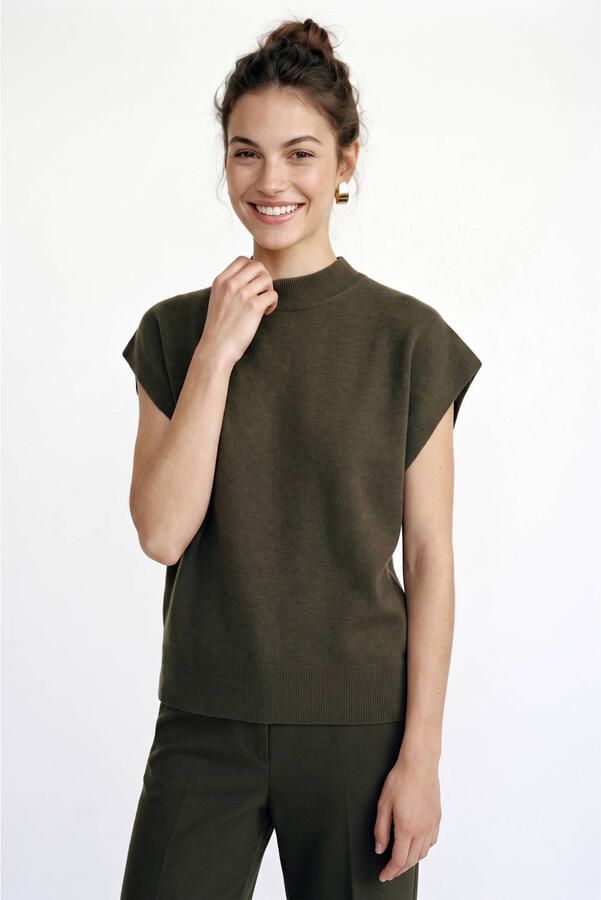 Vero Moda Loose fit pullover van mix van viscose en katoen model 'ELLY'