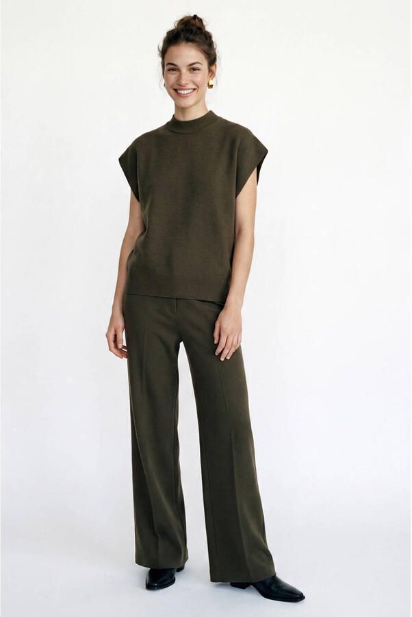 Vero Moda Loose fit pullover van mix van viscose en katoen model 'ELLY' - Foto 2