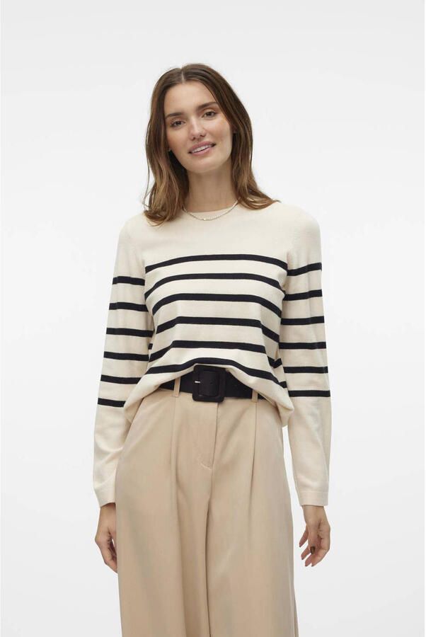 Vero Moda Trui met ronde hals VMSABA PLAIN LS O-NECK PULLOVER GA NOOS