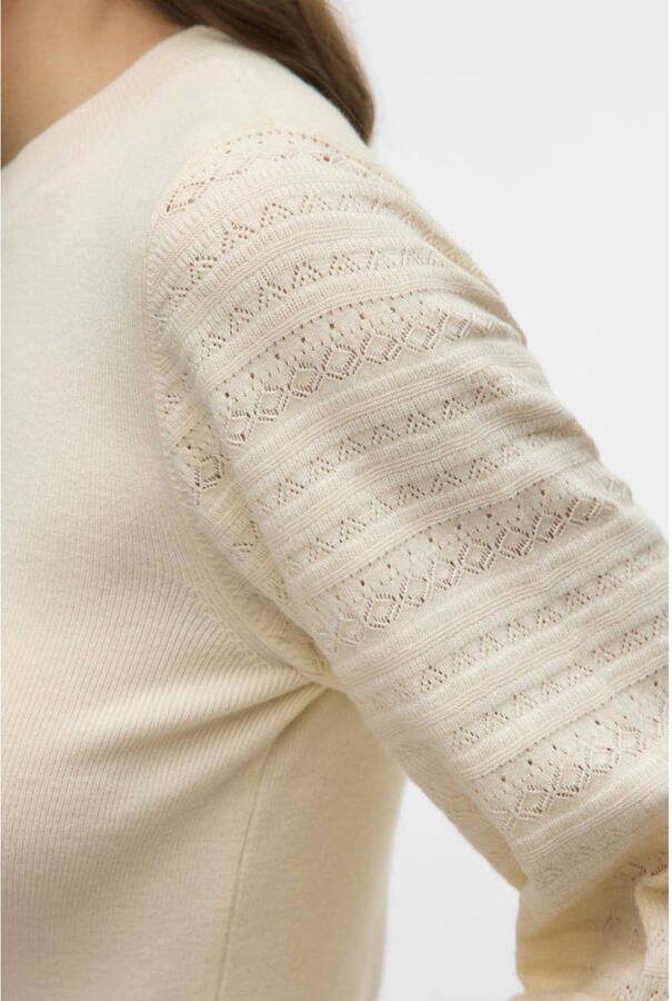 Vero Moda Gebreide trui VMHOLLYPOINTELLE LS O-NCK PULLOVE GA BOO
