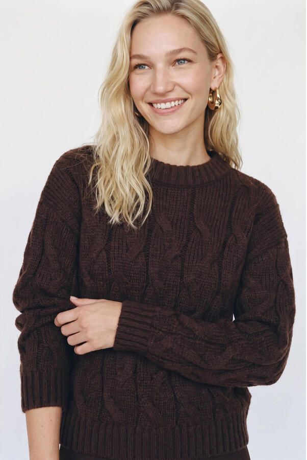 Vero Moda Regular fit pullover met ronde hals model 'MAYBE'