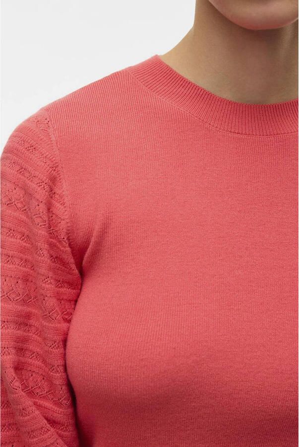 Vero Moda Gebreide trui VMHOLLYPOINTELLE LS O-NCK PULLOVE GA BOO