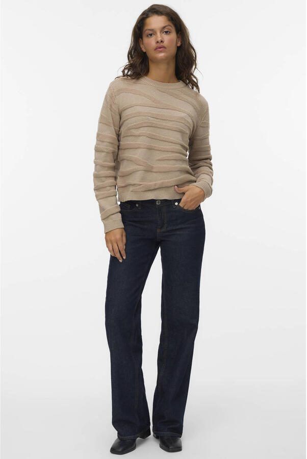 VERO MODA gebreide trui taupe - Foto 3