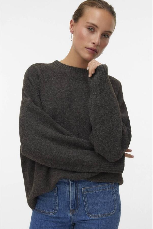 Vero Moda Gebreide trui VMBOOM LS O-NECK PULLOVER GA NOOS