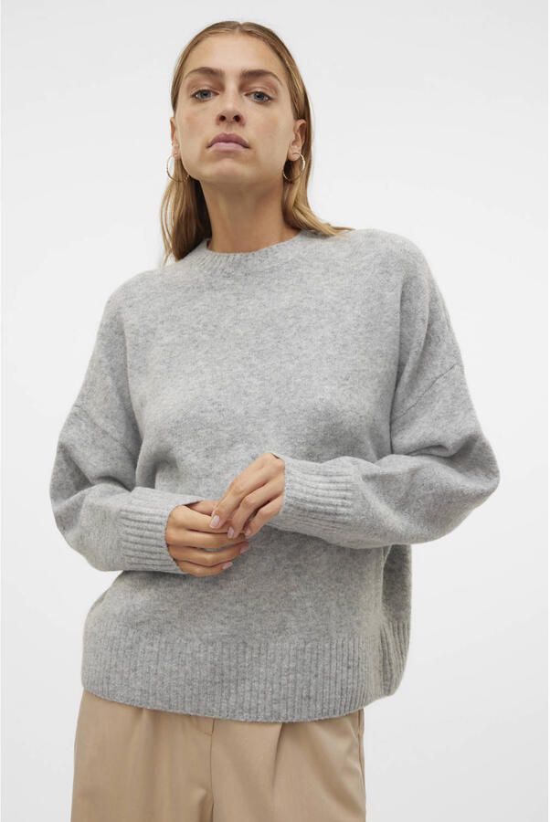Vero Moda Gebreide trui VMBOOM LS O-NECK PULLOVER GA NOOS