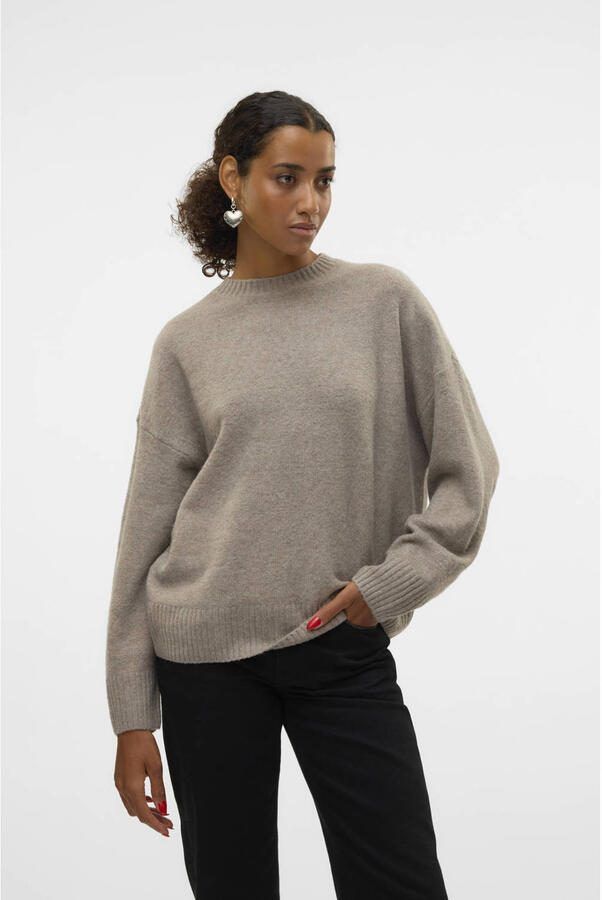 Vero Moda Gebreide trui VMBOOM LS O-NECK PULLOVER GA NOOS - Foto 3