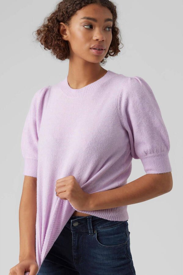 Vero Moda Regular fit gebreide pullover met crew neck model 'DOFFY'