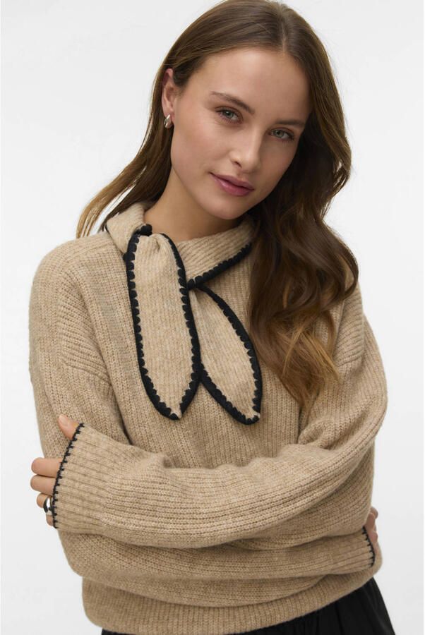 VERO MODA gebreide trui zand