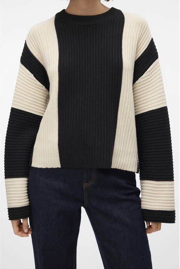 Vero Moda Regular fit gebreide pullover van katoenmix model 'GIGI' - Foto 3