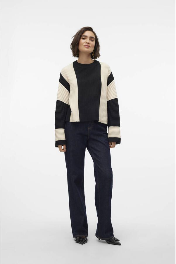 Vero Moda Regular fit gebreide pullover van katoenmix model 'GIGI'