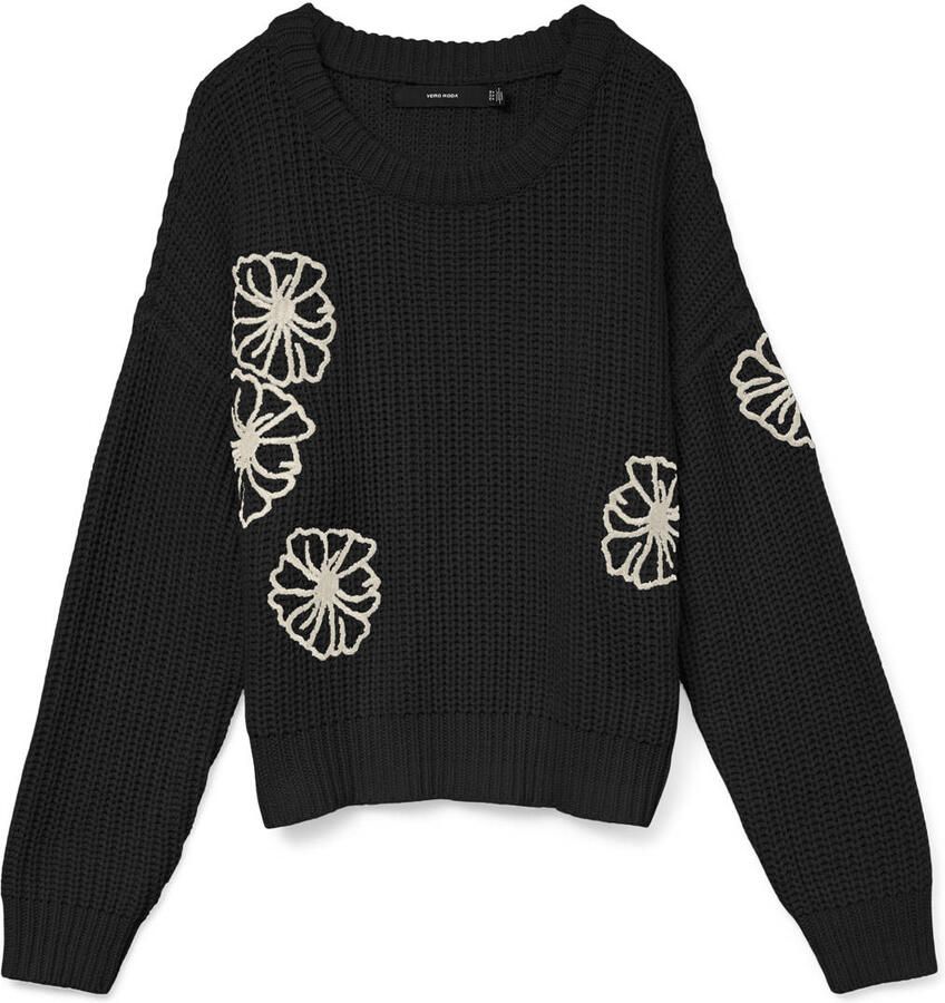 Vero Moda Trui met ronde hals VMLAURA LS O-NECK PULLOVER BOO - Foto 2