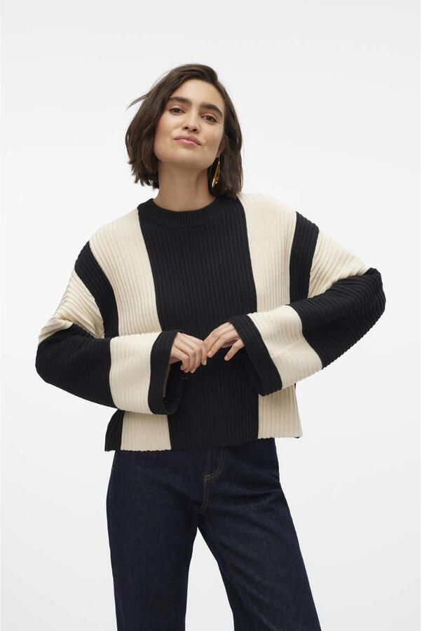 Vero Moda Regular fit gebreide pullover van katoenmix model 'GIGI' - Foto 4
