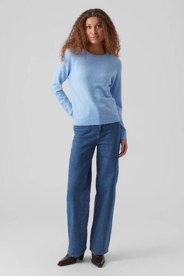 Vero Moda Zachte pullover met lange mouwen en ronde hals model 'DOFFY' - Foto 3