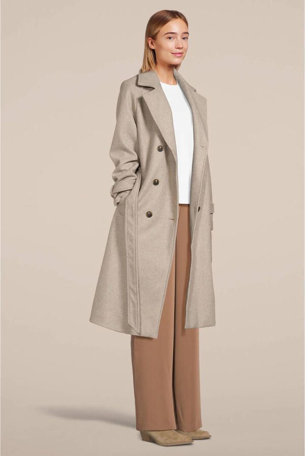 VERO MODA x Wehkamp gemÃªleerde trenchcoat jas VMFORTUNEVEGA van polyester beige - Foto 2