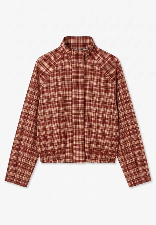 VERO MODA CURVE Plus Size geruite jas rood