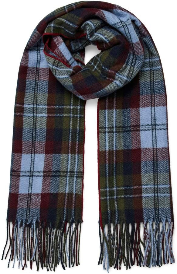 VERO MODA geruite sjaal VMSUNA donkerblauw