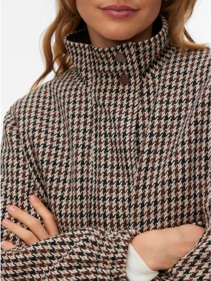 VERO MODA geruite tussenjas bruin - Foto 2