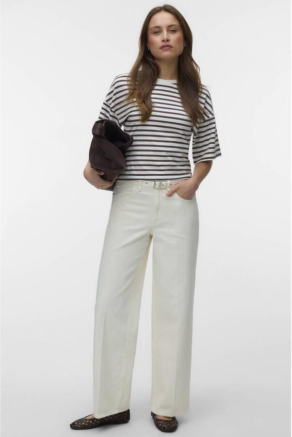 VERO MODA gestreept T-shirt bruin