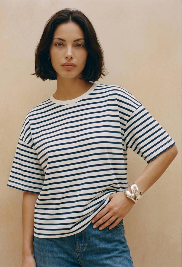 VERO MODA gestreept T-shirt donkerblauw