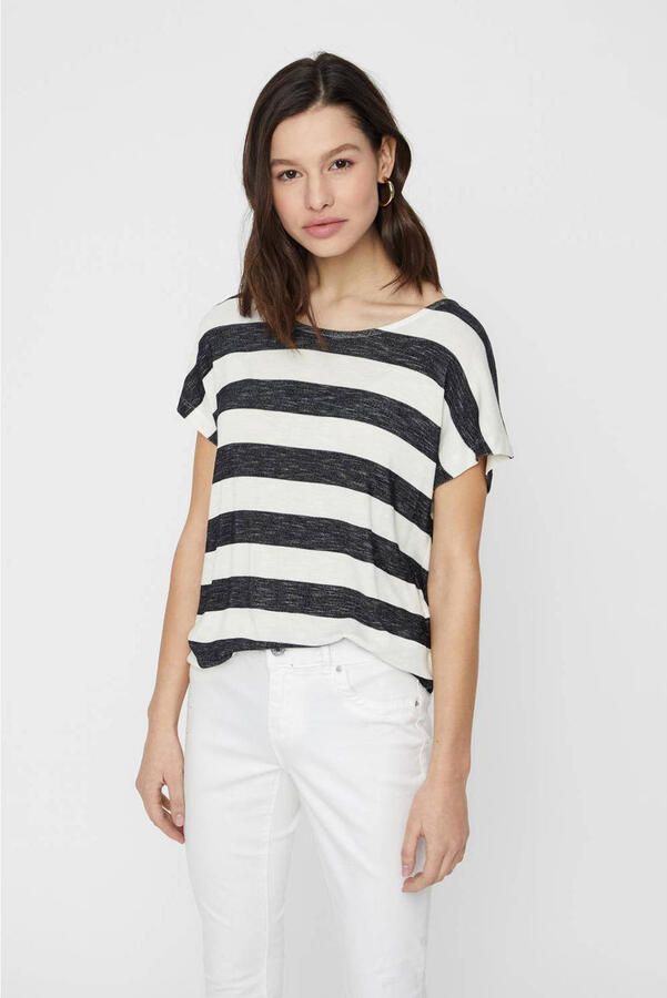 Vero Moda Shirt met korte mouwen VMWIDE STRIPE SL TOP GA JRS NOOS
