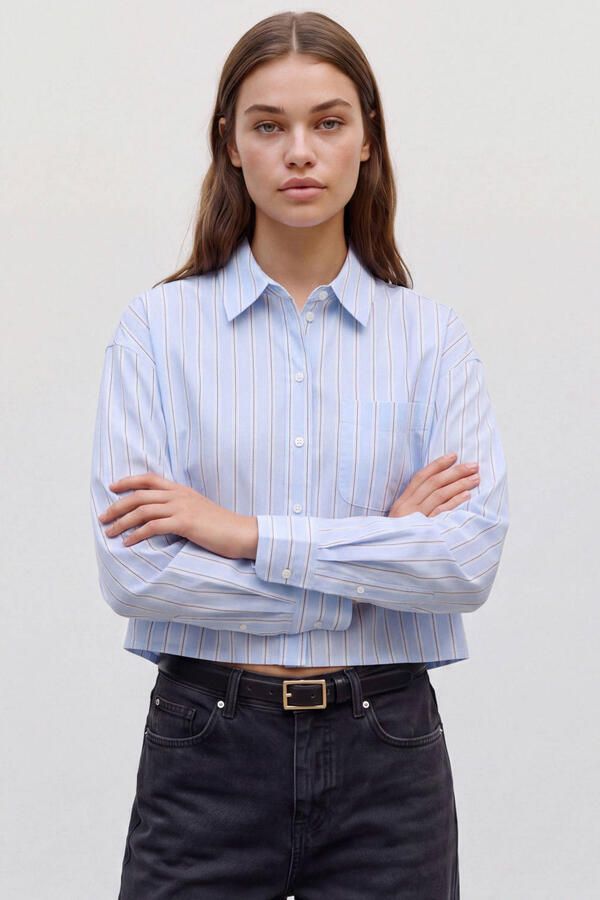 VERO MODA gestreepte blouse lichtblauw