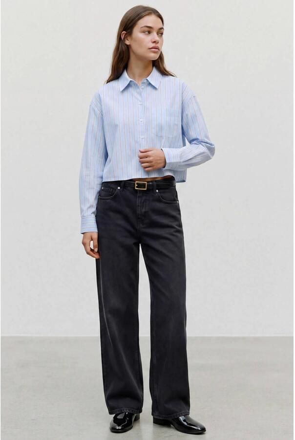 VERO MODA gestreepte blouse lichtblauw - Foto 2