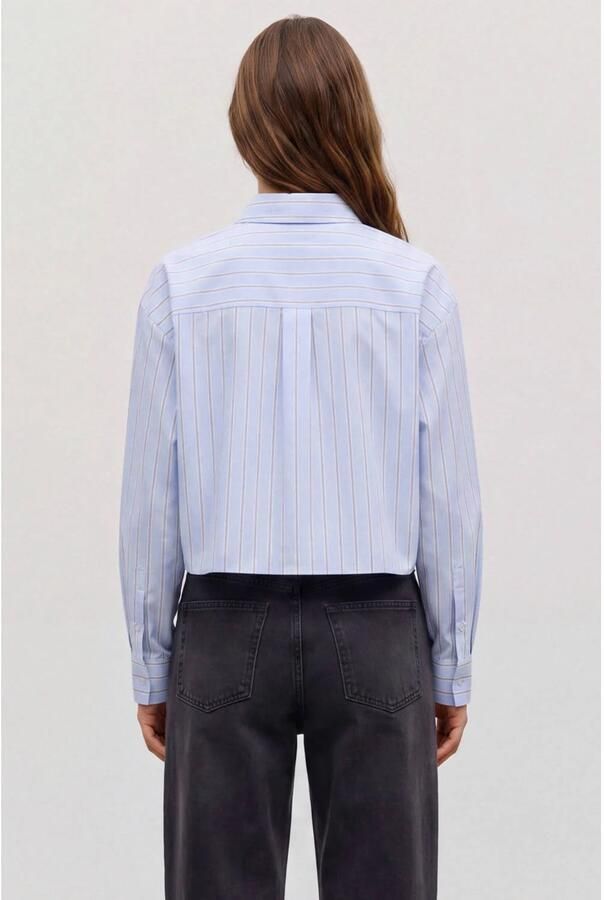 VERO MODA gestreepte blouse lichtblauw - Foto 3