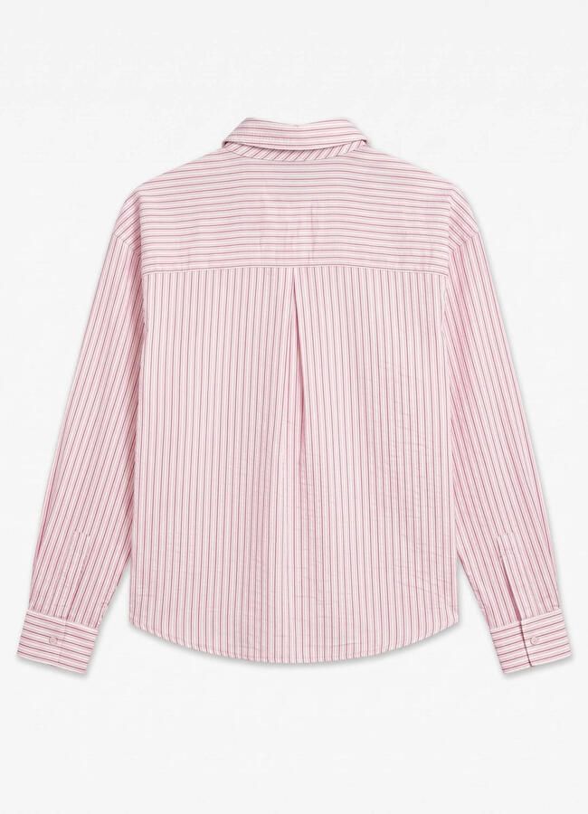 VERO MODA gestreepte blouse lichtroze - Foto 2