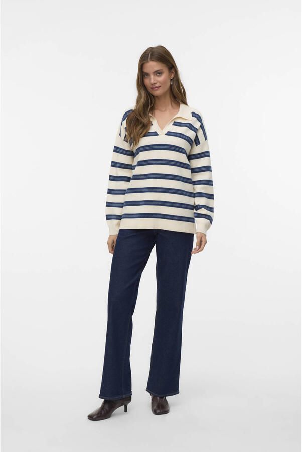 VERO MODA gestreepte pullover ecru - Foto 2