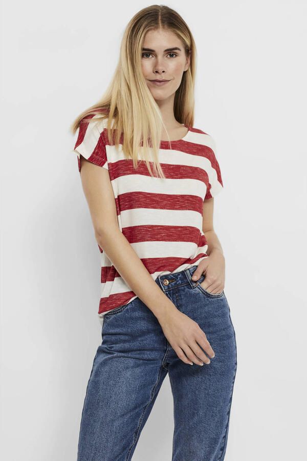 Vero Moda Shirt met ronde hals VMWIDE met blokstreepdessin