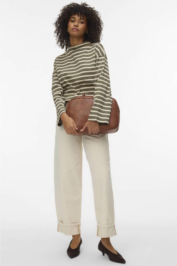 VERO MODA gestreepte top bruin