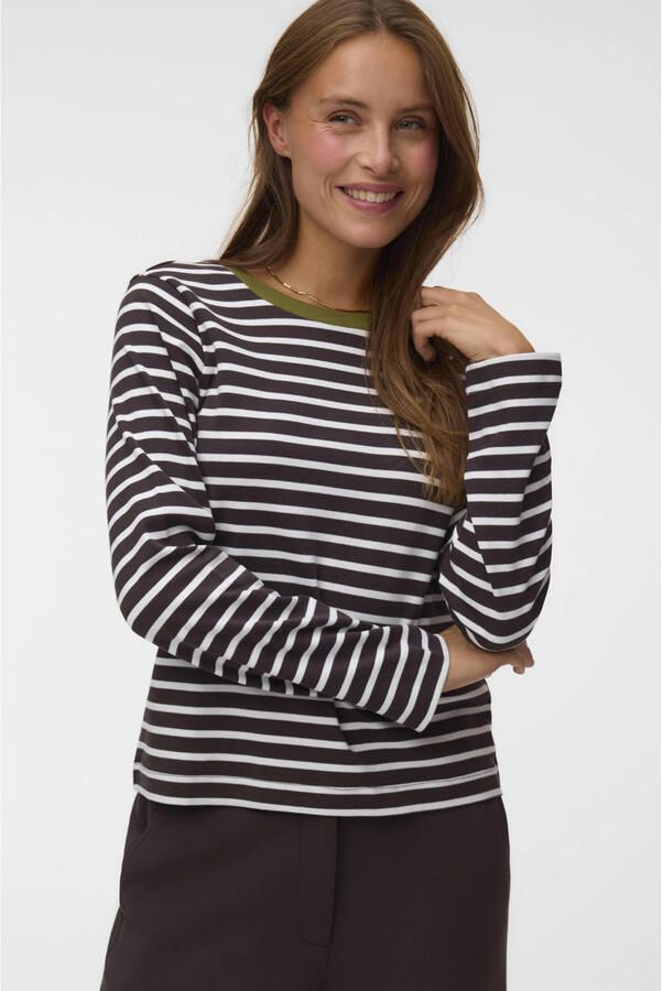 Vero moda Bopha Long Sleeve O-neck Contrast Top