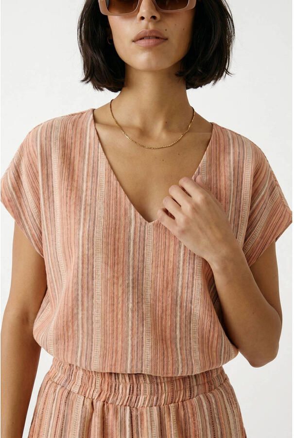 VERO MODA gestreepte top gebreid multi