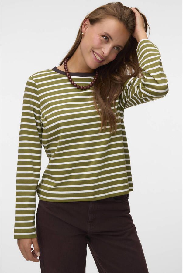 Vero moda Bopha Long Sleeve O-neck Contrast Top