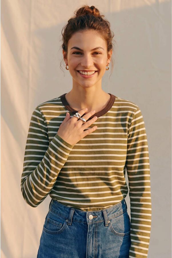 Vero moda Bopha Long Sleeve O-neck Contrast Top - Foto 3