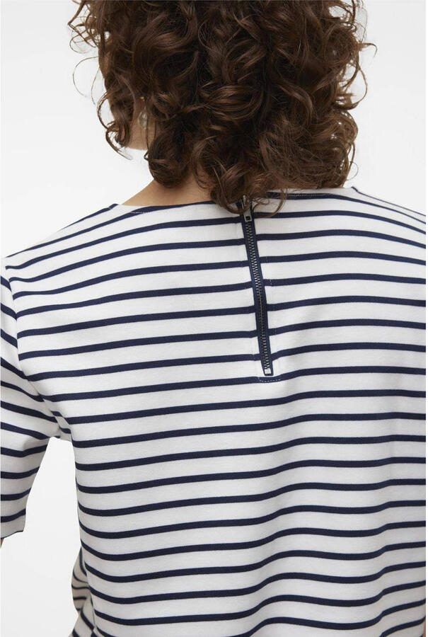 Vero Moda Shirt met ronde hals VMABBY SS ZIP TOP JRS NOOS - Foto 3