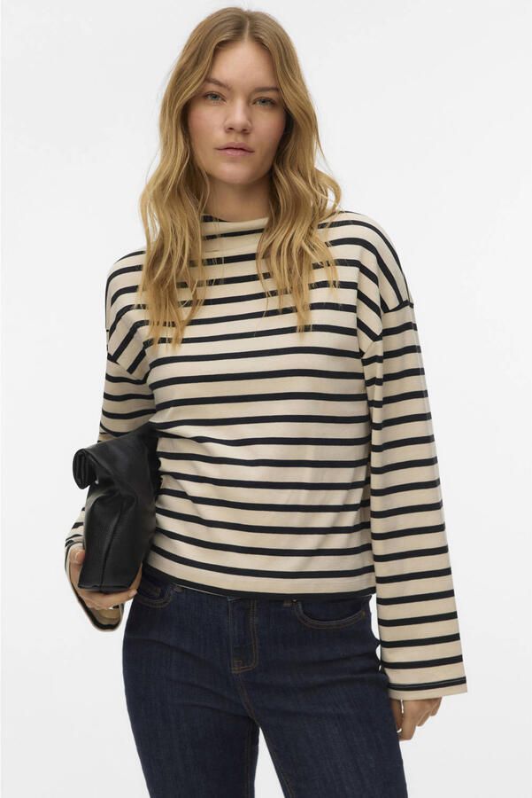 VERO MODA gestreepte top zwart