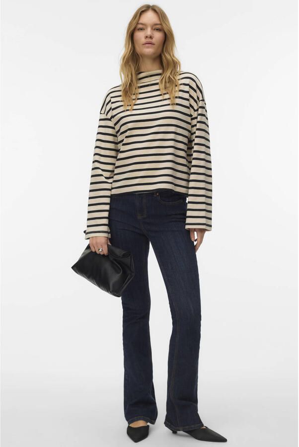 VERO MODA gestreepte top zwart - Foto 2