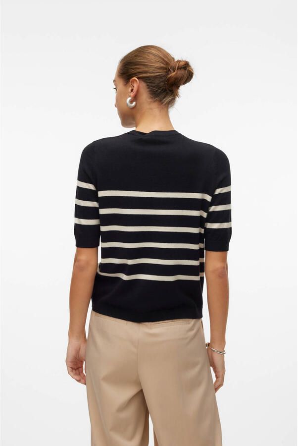Vero Moda Trui met korte mouwen Lichtgewicht fijn gebreide trui VMSABA PLAIN SS O-NECK PULLOVER GA NOOS (Damestrui ronde hals korte mouw zomertrui) - Foto 2